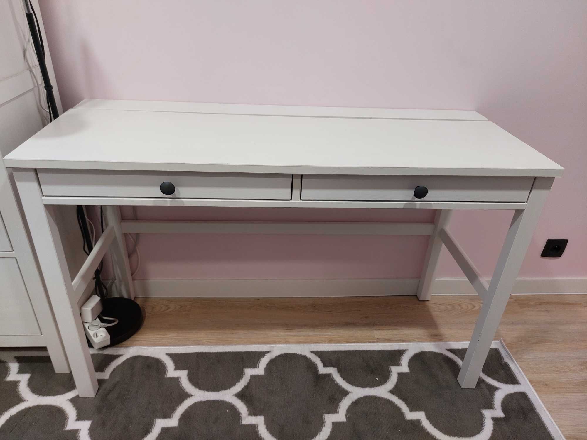 Biurko HEMNES z IKEA z 2 szufladami - 47x120x75 cm