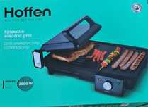 Grill elektryczny mocny 2000W Rozkładany Hoffen HO-00063 czarny