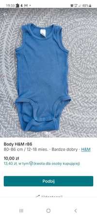 Body H&M r86 dla chłopca