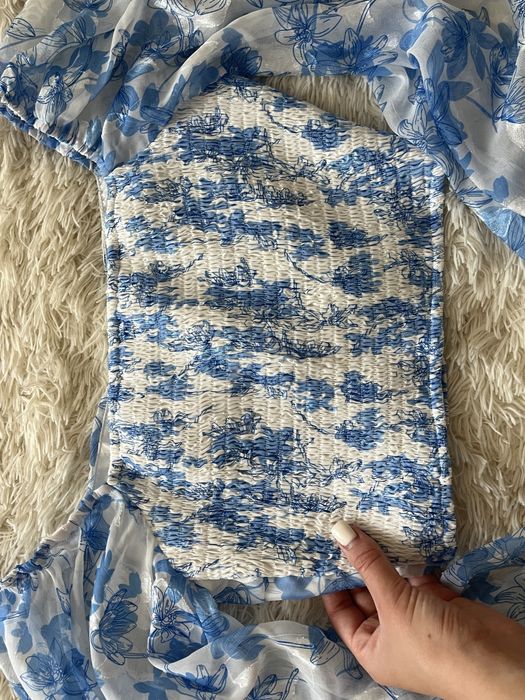 Топ Короткий З Рукавами Жіночий Розмір XS/S Блакитний