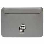 Pokrowiec Karl Lagerfeld Saffiano Karl&Choupette na laptopa 16" - sreb