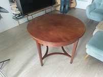 Stół drewniany okrągły 130 cm antyk