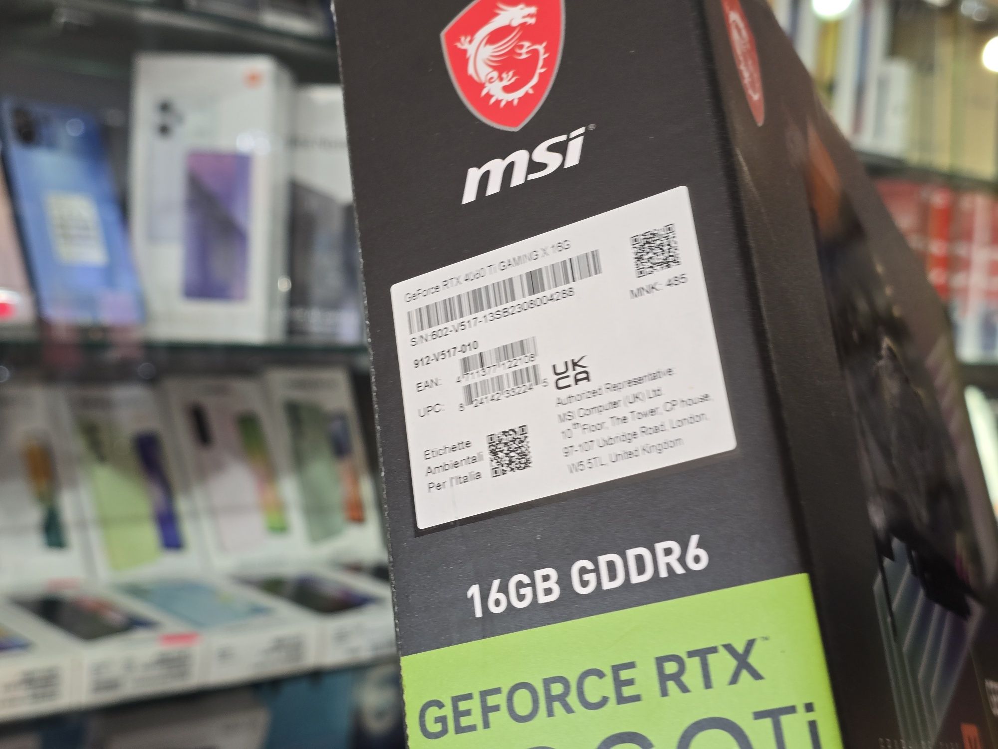 Відеокарта MSI GeForce RTX 4060 Ti 16GB GDDR6 GAMING X (912-V517-010)