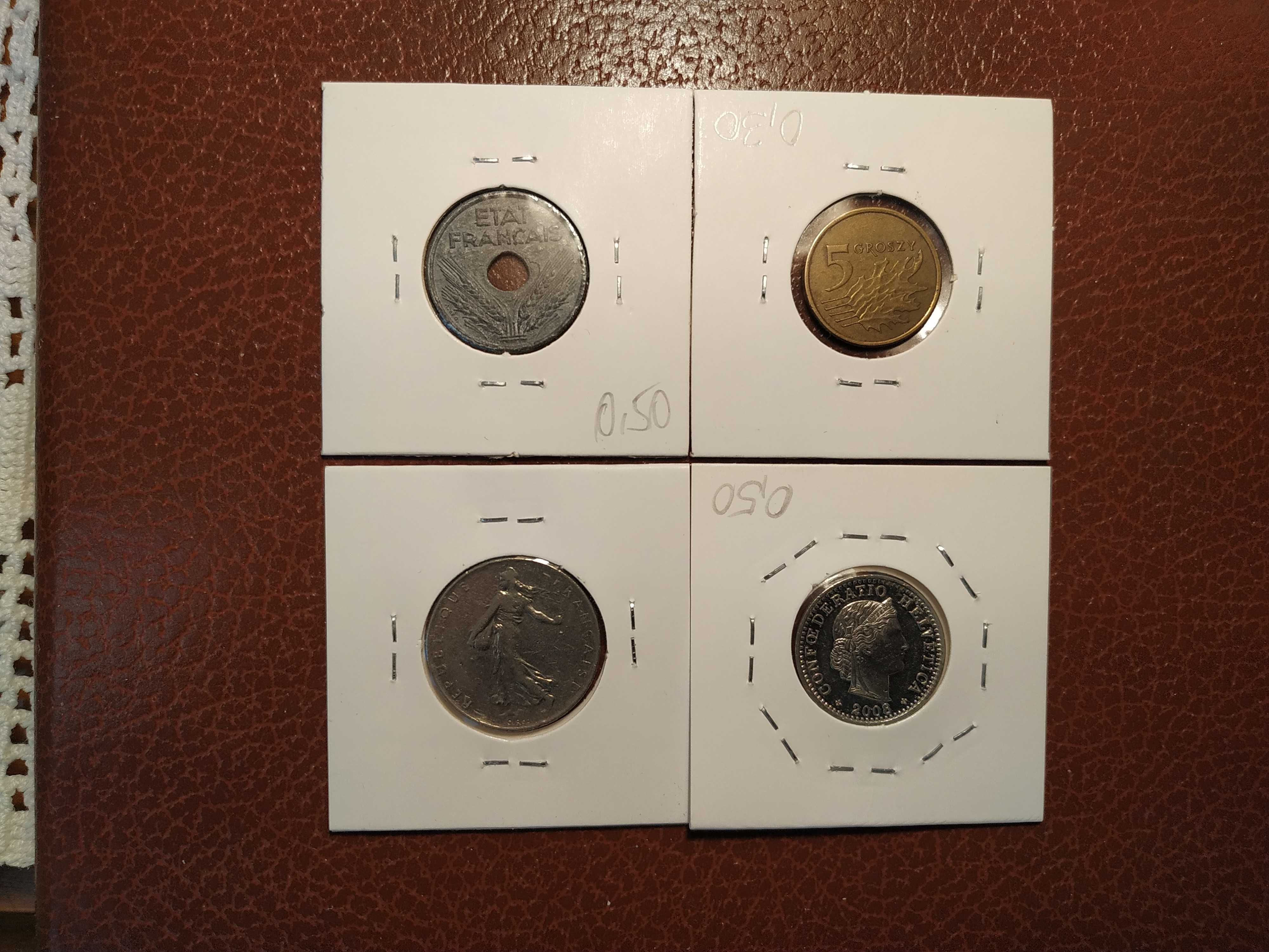 Lote de 4 moedas diversas