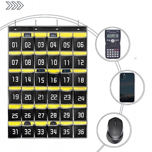 Numerowany Organizer na Smartfony Praktyczne Kieszonki na Telefony 36