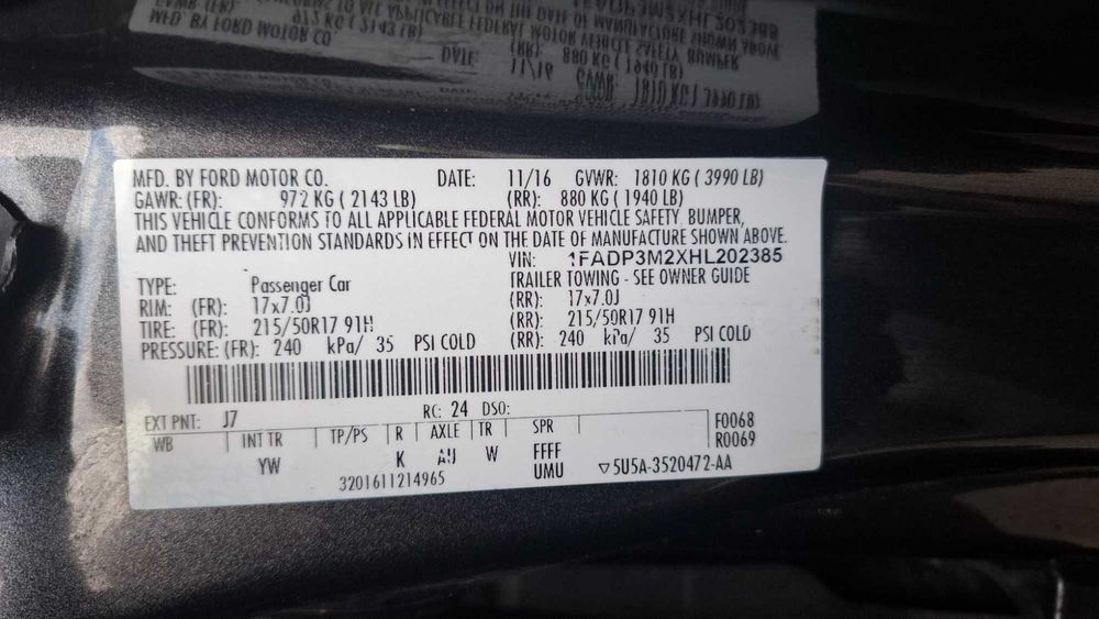 Ford Focus 2016, Хетчбек, 2.0