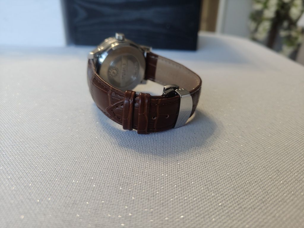 Zegarek męski Fossil ME1098 twist brown automatic brązowy