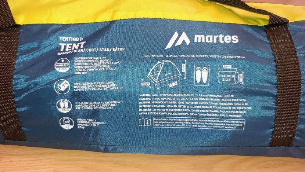 Namiot Tentino II – użyty tylko raz, stan jak nowy!