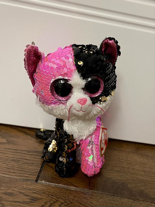 TY Śliczny kotek z cekinów . Maskotka nowa