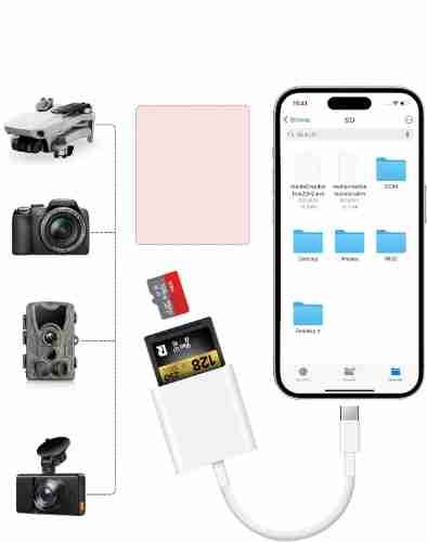Czytnik Kart Sd Usb-C Do Iphone 15/16 Ipad Macbook Microsd