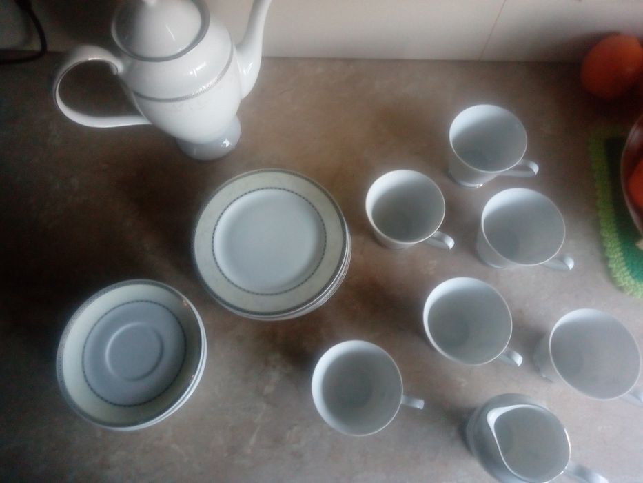 Serwis kawowy na 6 osób CHODZIEŻ Astra Line Marzenie platynowe