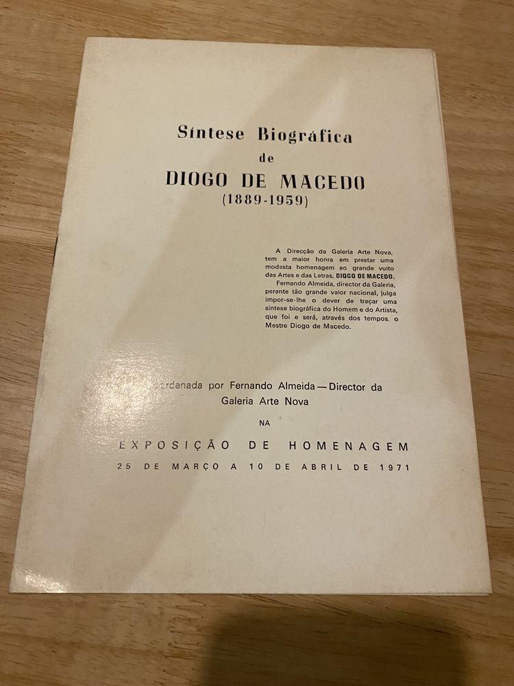 Síntese Biográfica de DIOGO DE MACEDO 1971