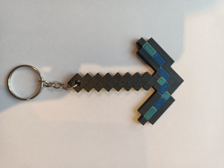 Brelok kilofa z Minecraft z drukarki 3D