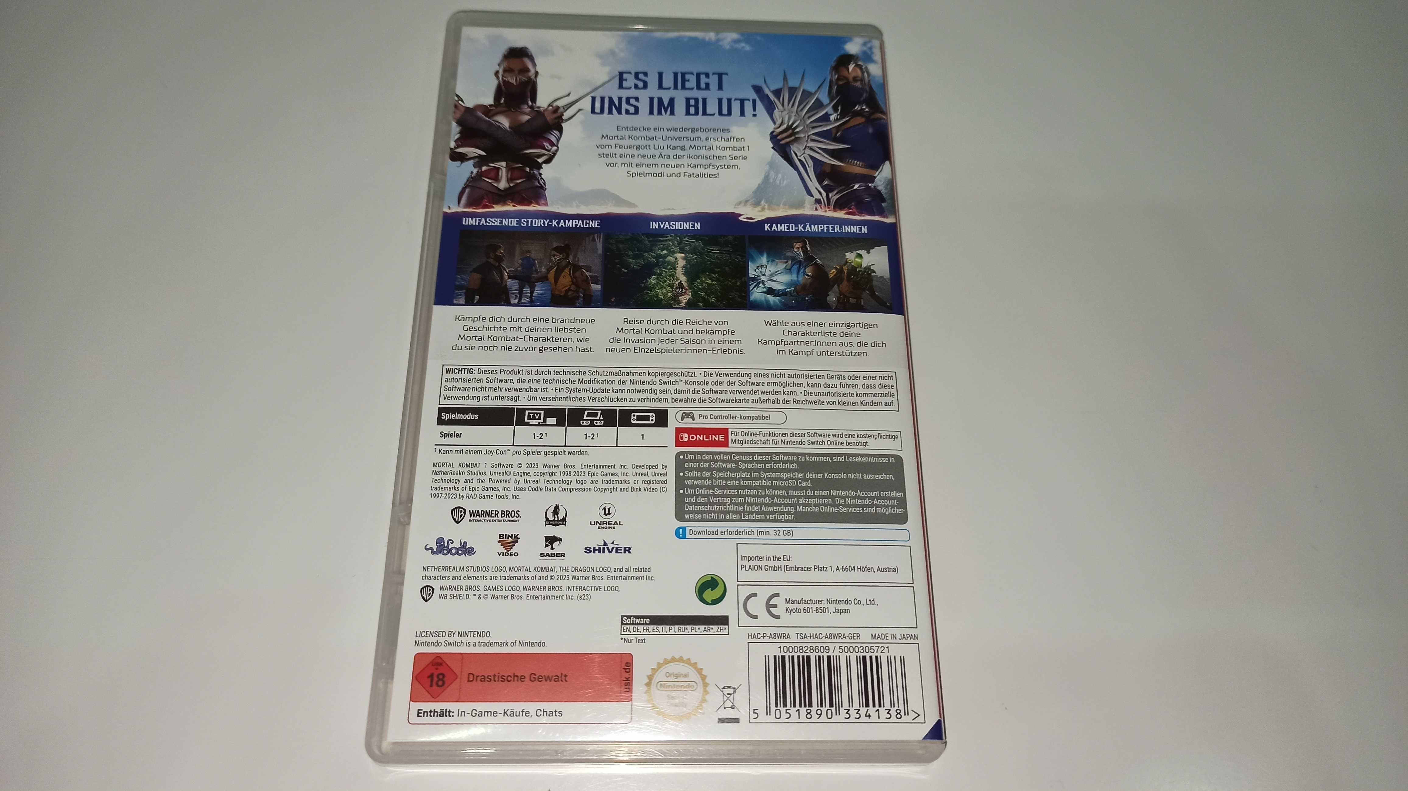 nintendo switch MORTAL KOMBAT 1 po polsku bijatyka nintendo kardridż