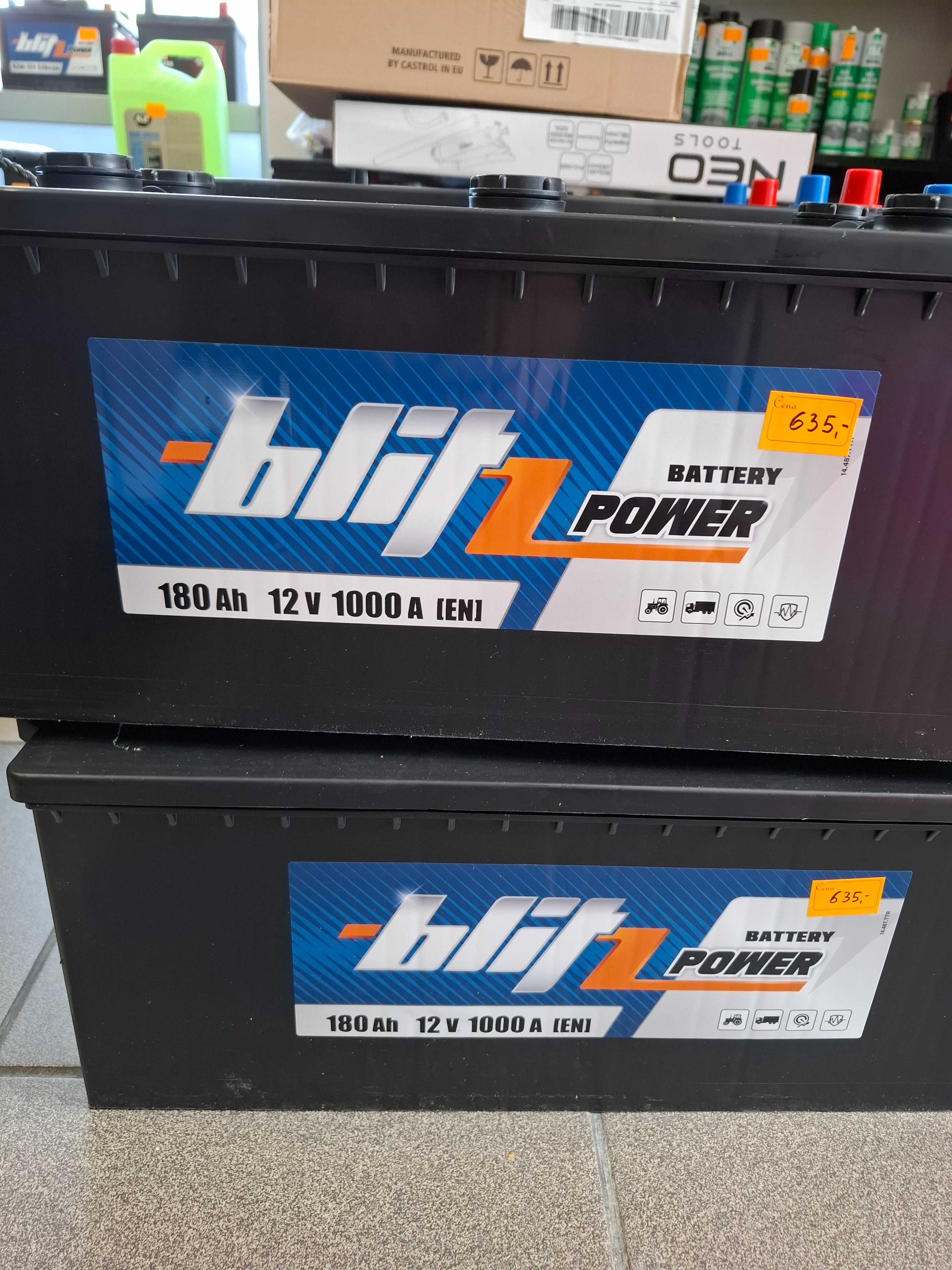 Akumulator BLITZ 180Ah 1000A EN lewy plus BIZON ciężarowe 603x275x233
