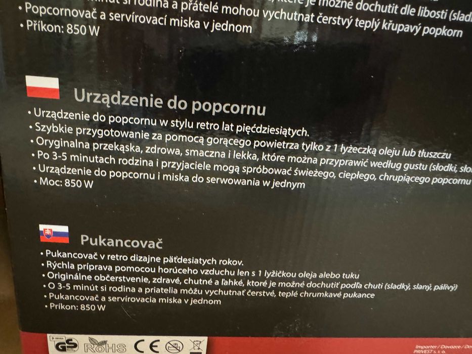 Popcornica / Maszyna do popcornu Guzzanti GZ 135