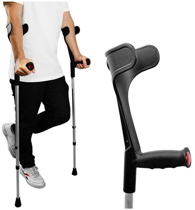 Kule ortopedyczne dla dorosłych, regulowane, aluminiowe do 190 cm O112