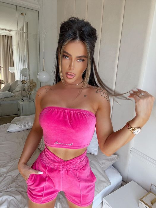 Komplet lamanuel Fav Ting XS S M L czarny różowy koral