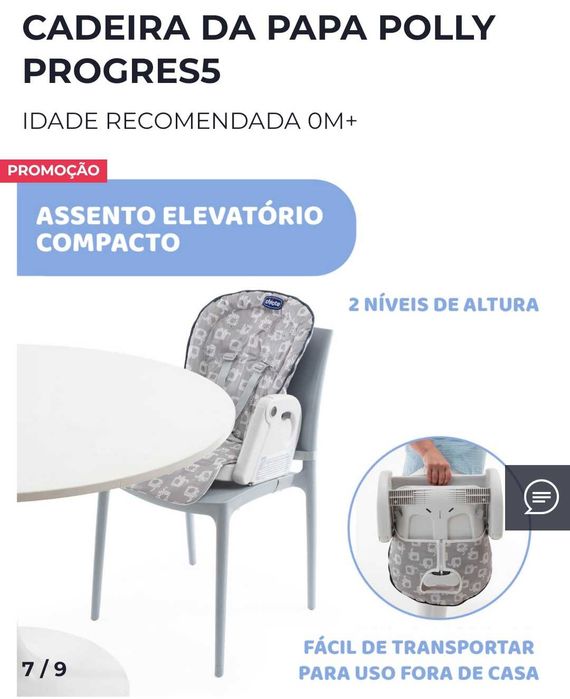 Cadeira de alimentação Chicco Baby Progress 5