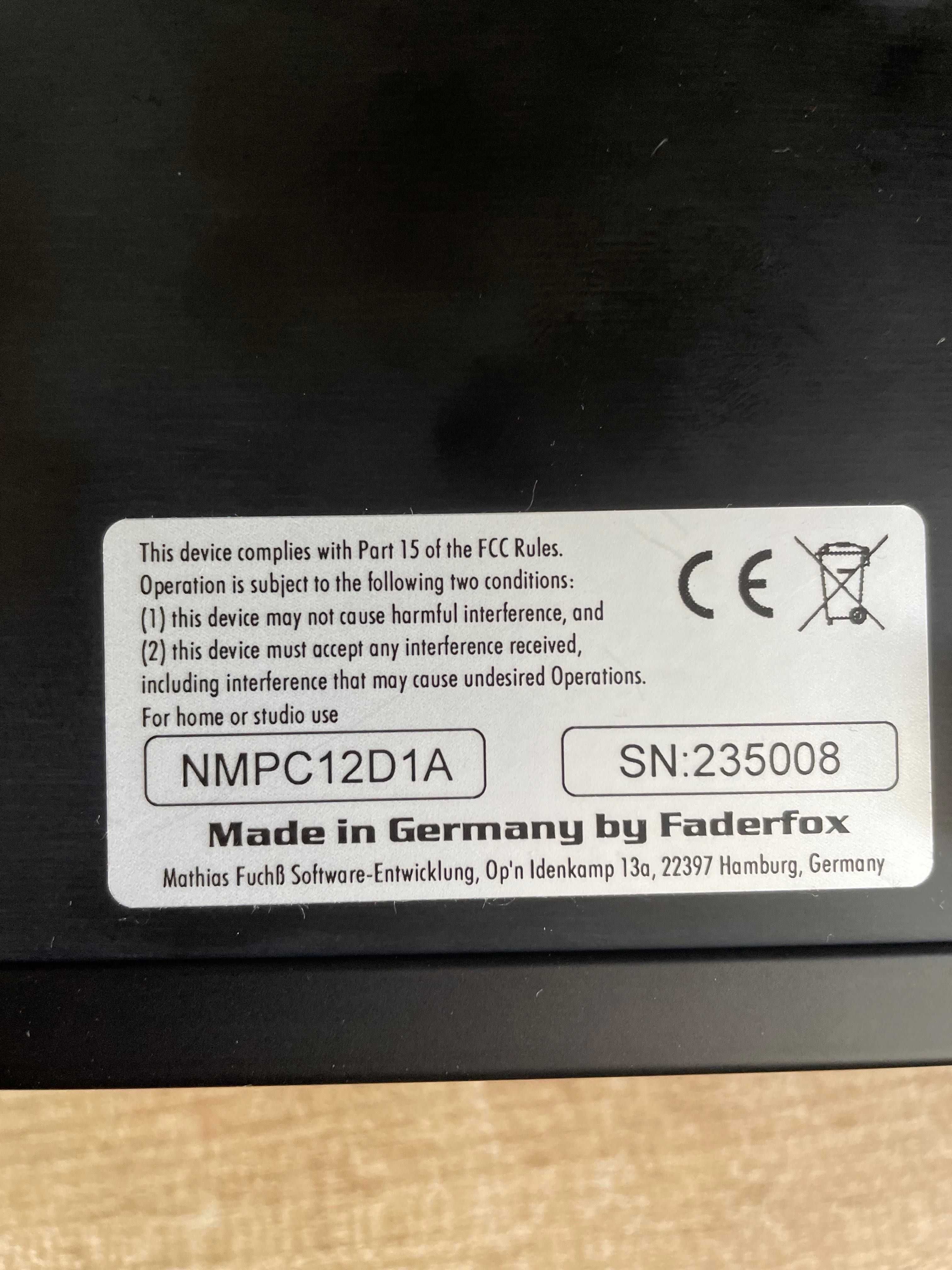 Faderfox PC12 Kontroler MIDI - 72 pokrętła + Nakładka z etykietami