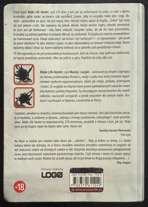Książka „Make Life Harder” Lucjan, Maciej