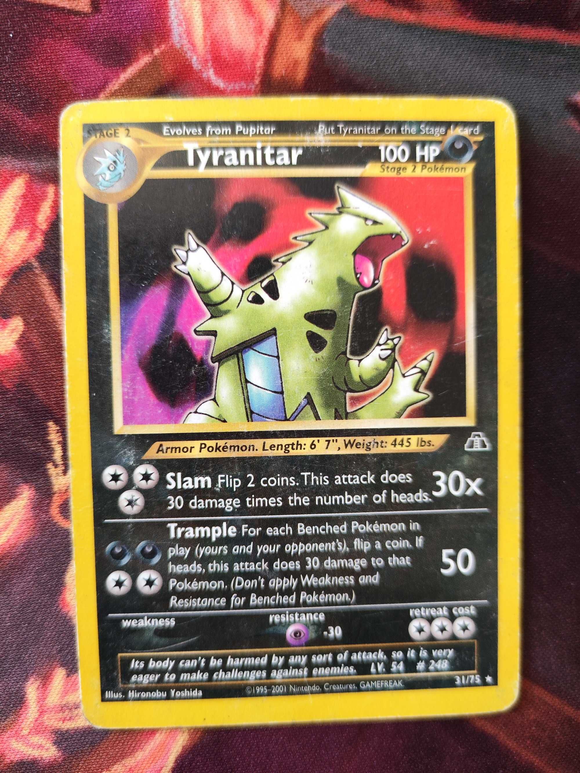 Tyranitar mais as evoluções Cartas Pokémon