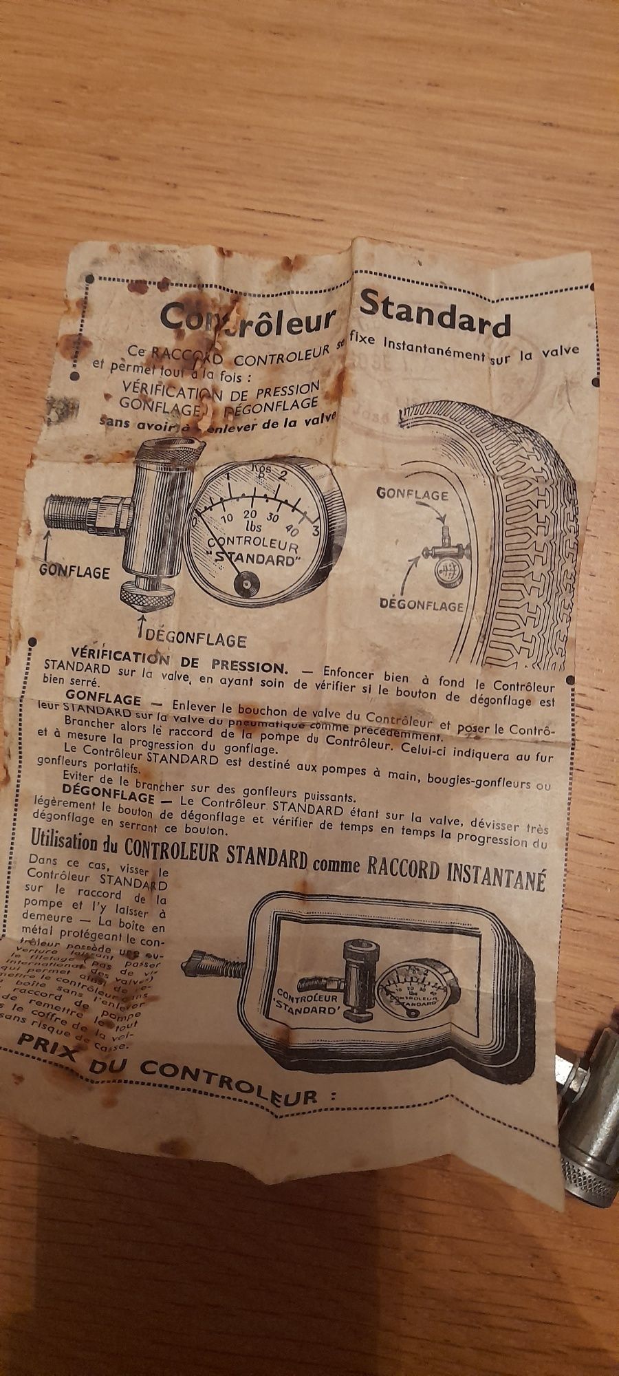 Controlador de  pressão vintage