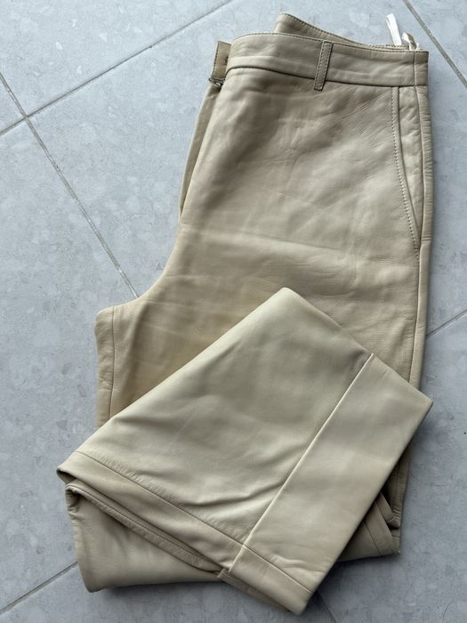 Шкіряні вкорочені брюки Massimo Dutti (limited edition)
