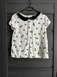Bluzka w ptaszki z zamkiem na plecach H&M XS