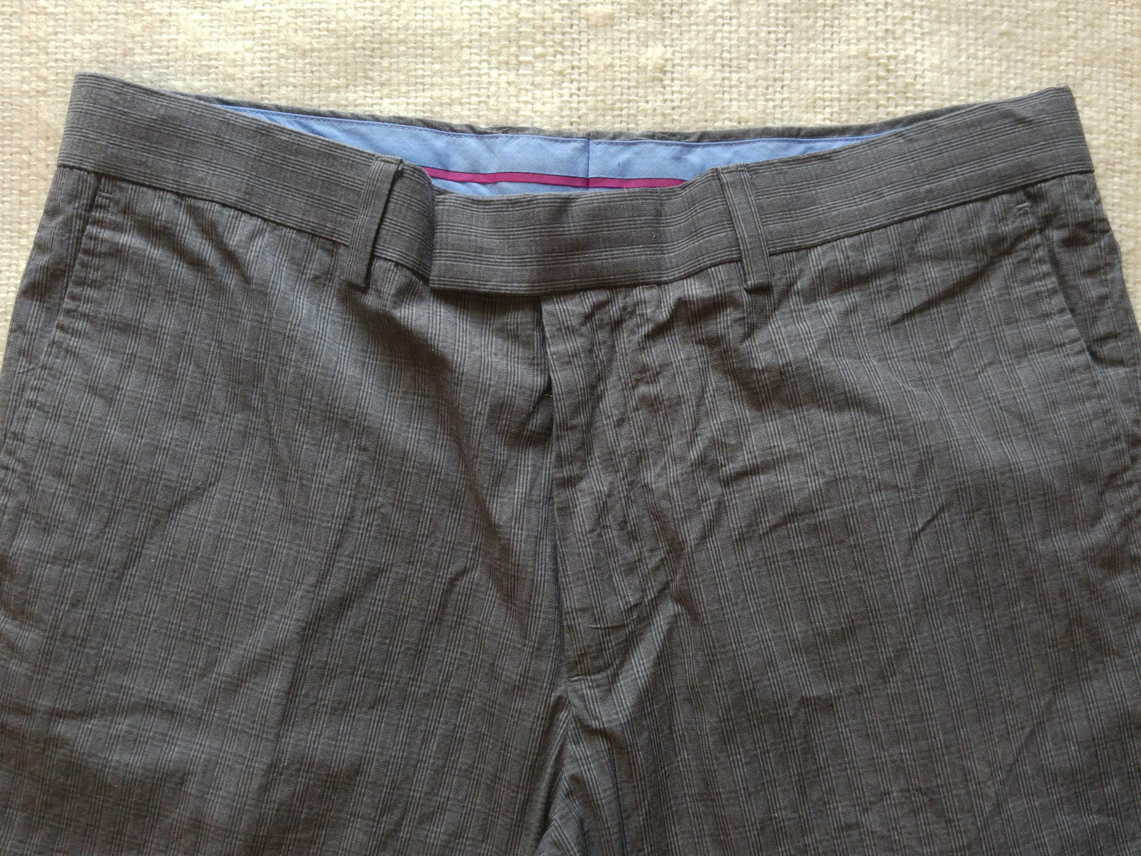 Spodnie męskie bawełniane w kratkę Charles Tyrwhitt