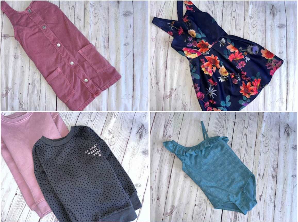 r.110-116 MEGA PAKA 62szt ZESTAW UBRANEK dla córci dziewczynki zara hm