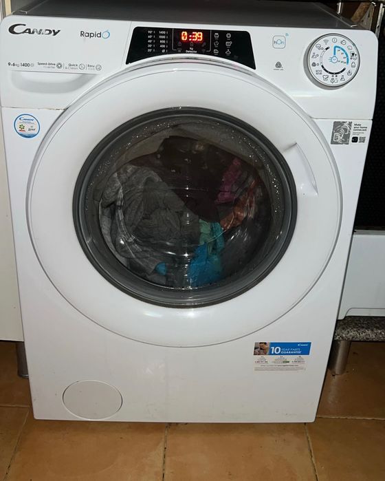Máquina lavar e secar 9kls Candy Rapid