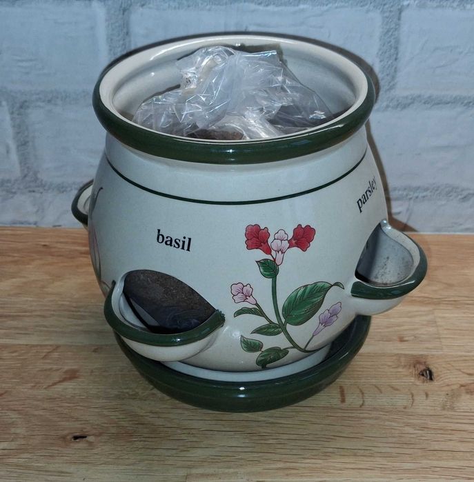 Zioła Kuchenne HOME GAREDEN 6 Ziół w Ślicznej Ceramicznej Doniczce