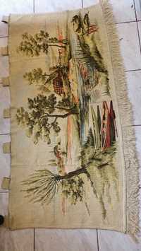 stary Gobelin żakardowy Makatka tapiseria PEJZAŻ
Makatka