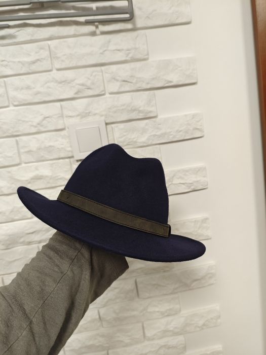 Stetson fedora р M синій капелюх фетровий шерстяний шляпа синяя федора
