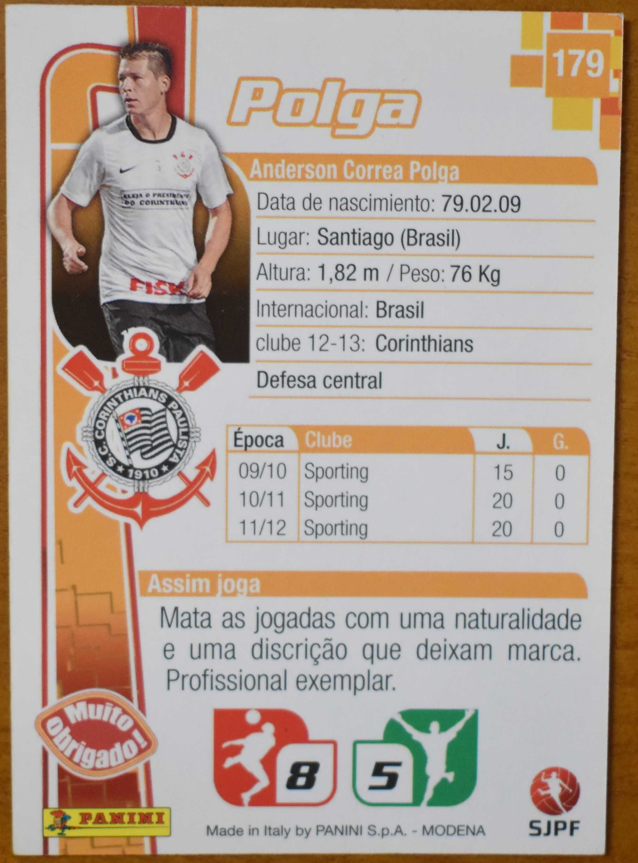 Anderson Polga - Corinthians Muito Obrigado card - Megacraques 2013