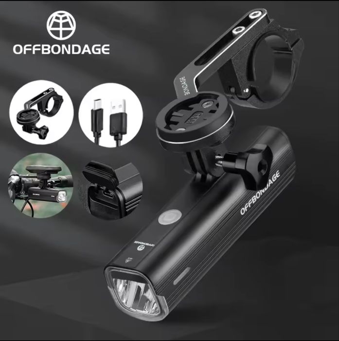 Lampka offbondage 1000lm 4800mAh USB rowerowa latarka swiatlo