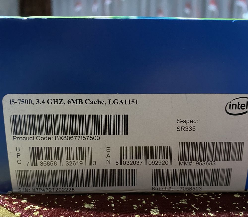 Продам процесор intel core i5 7500 LGA1151