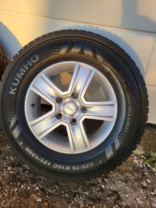 Koła alufelgi ducato maxi 5x130 225/75r16c zimowe z kolcami