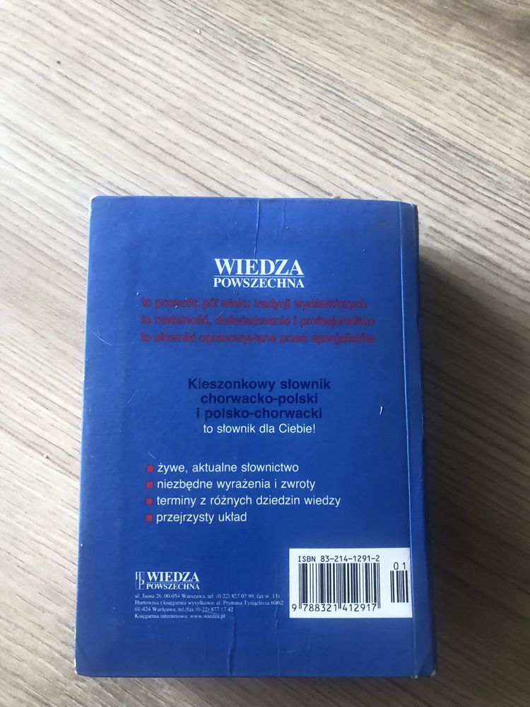 Kieszonkowy słownik polsko- chorwacki, chorwacko- polski