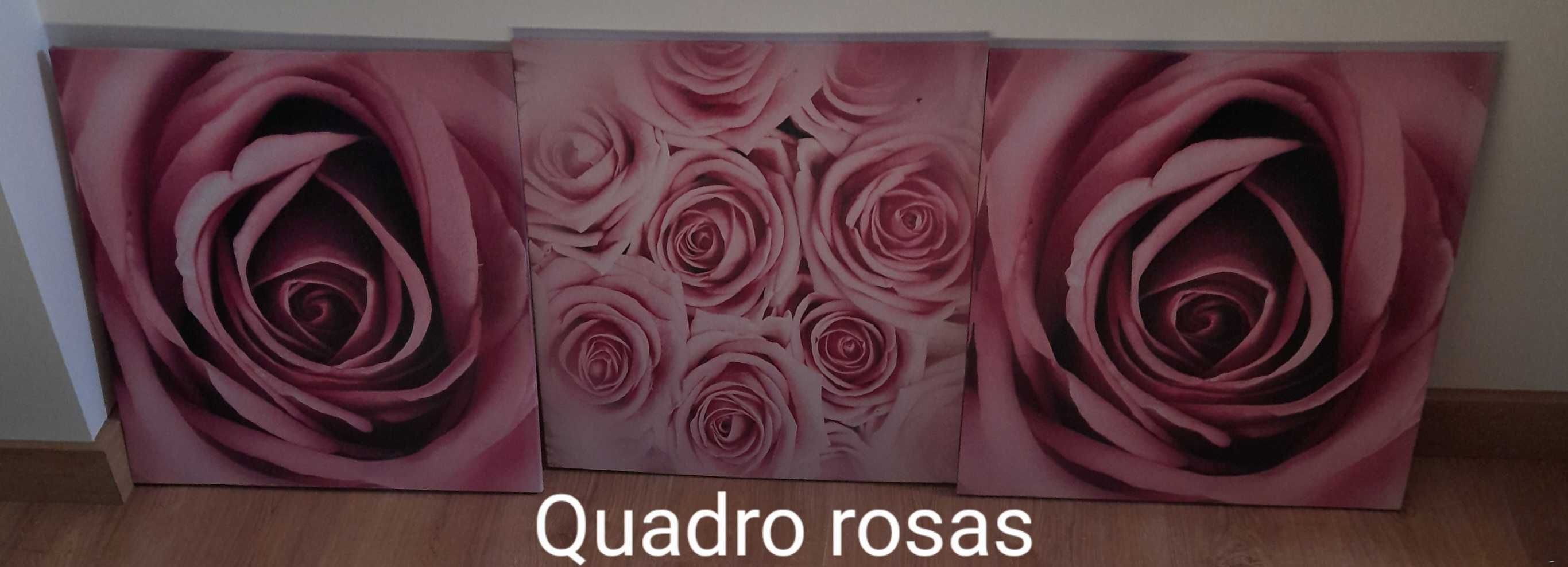 Quadros Rosa 3 unidades