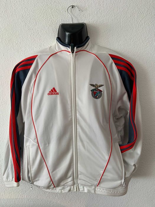 SL Benfica 2005/2006 White Track Jacket Adidas Size S