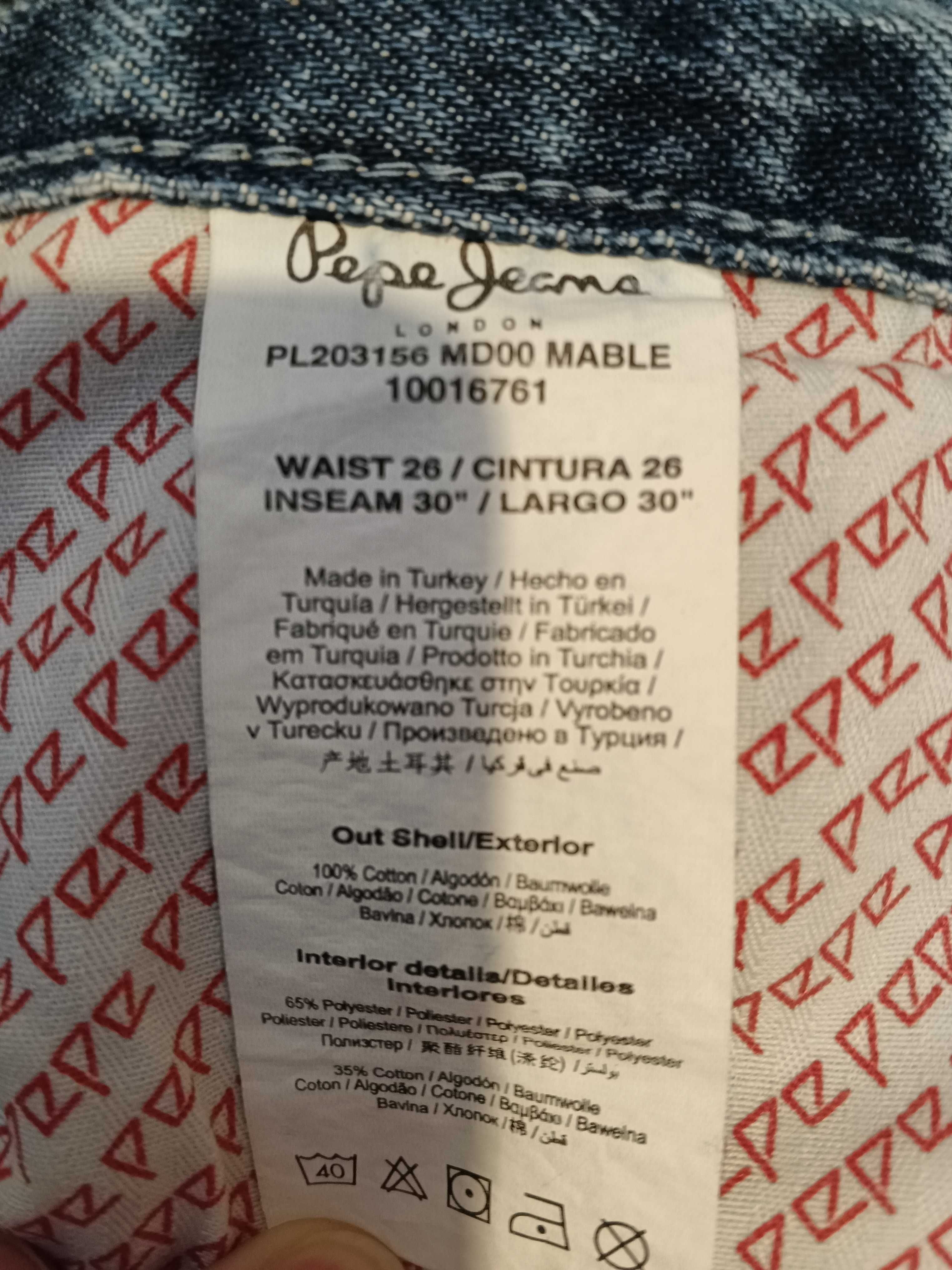 Dżinsy Straight marki Pepe jeans w roz. 26/30