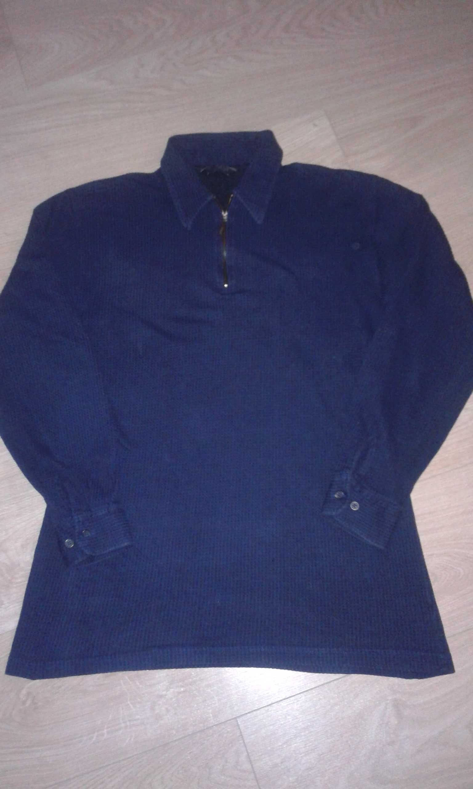 M Bluza męska bawełna T-shirt z długim rękawem granatowa