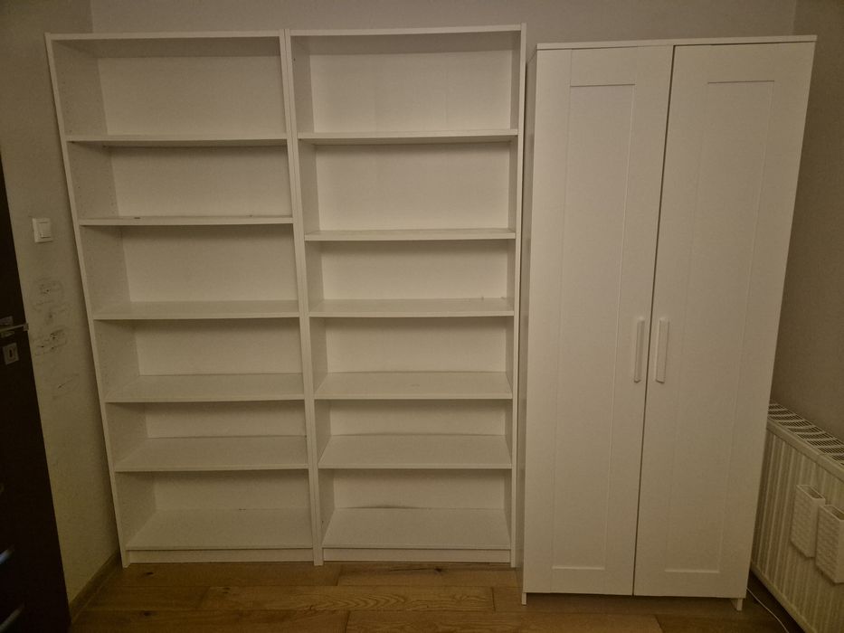 Meble IKEA regały BILLY, szafa BRIMNES, komoda HEMNES stanie idealny