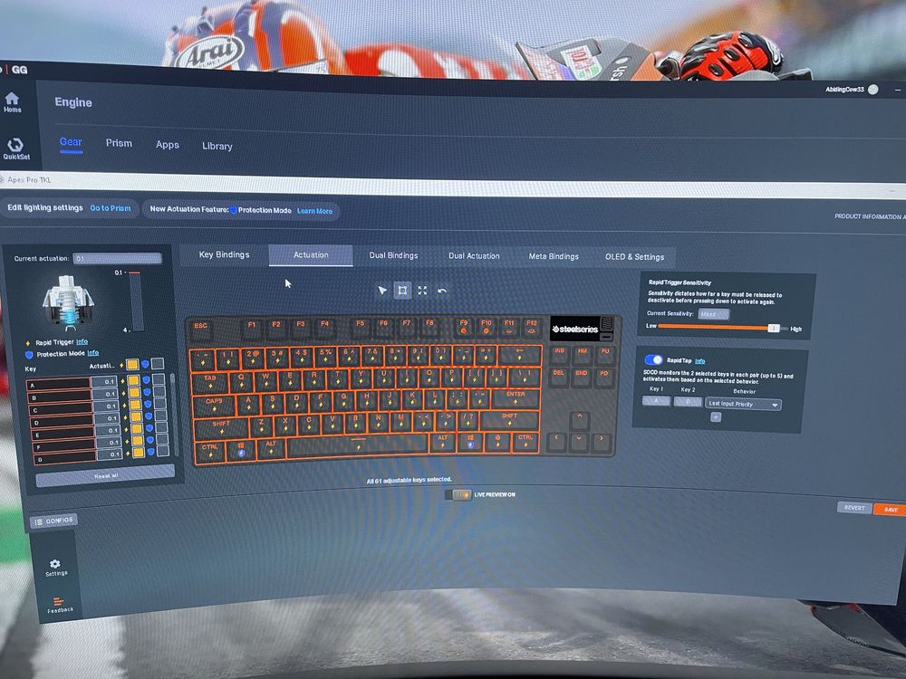 Klawiatura STEELSERIES Apex Pro TKL Gen 3 Biały