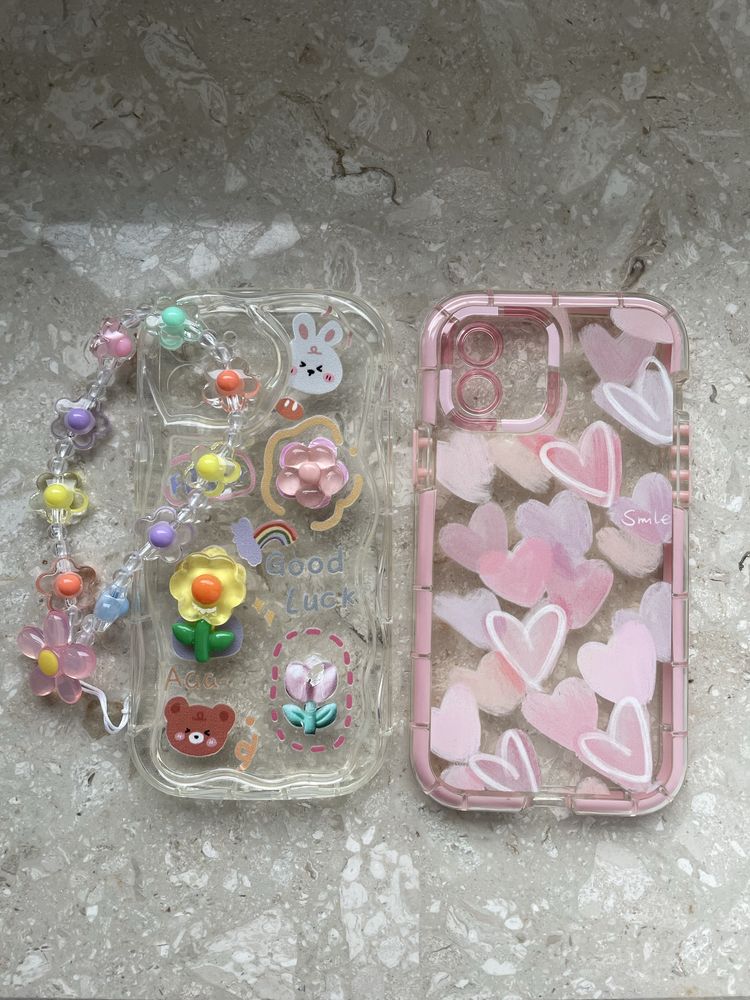 iPhone 12 gumowy różowy kolorowy case etui 3D brelok do telefonu