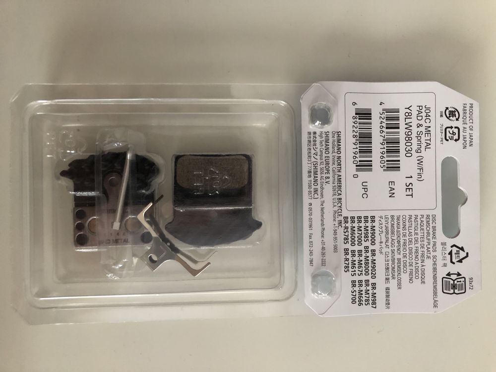 J04C okładziny hamulce tarczowe shimano xtr xt slx deore alfine