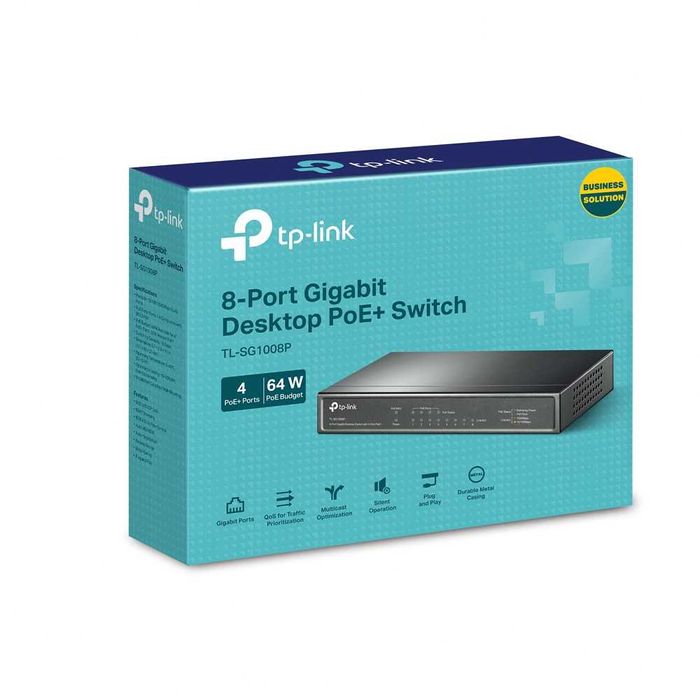 Switch TP-LINK TL-SG1008P Gigabit Ethernet, 8 portów, Funkcja PoE