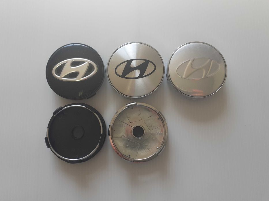 Centros/tampas de jante completos Hyundai com 56, 60, 65 e 68 mm
